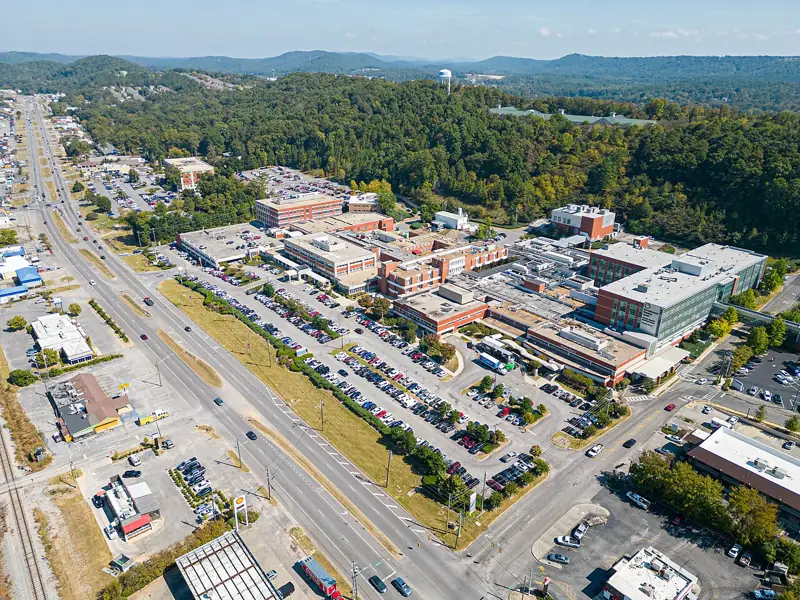Aerial view of Highway 31 in Alabaster, Alabama